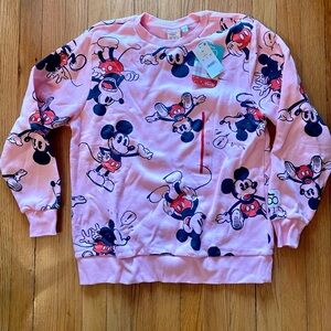 Disney 100 Pink Sweatshirt with Mickey Design. Women’s XS. New with tags